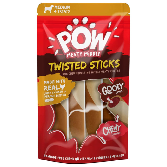 Imaginelles Pow Chicken & Peanut Butter Twisted Sticks 4 Pack - 200 gm