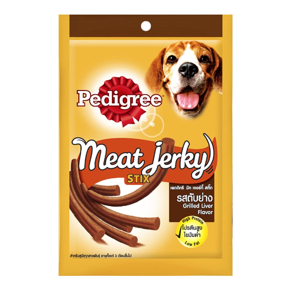 Pedigree Meat Jerky Stix Adult Dog Treat , Grilled Liver, 60g Pack