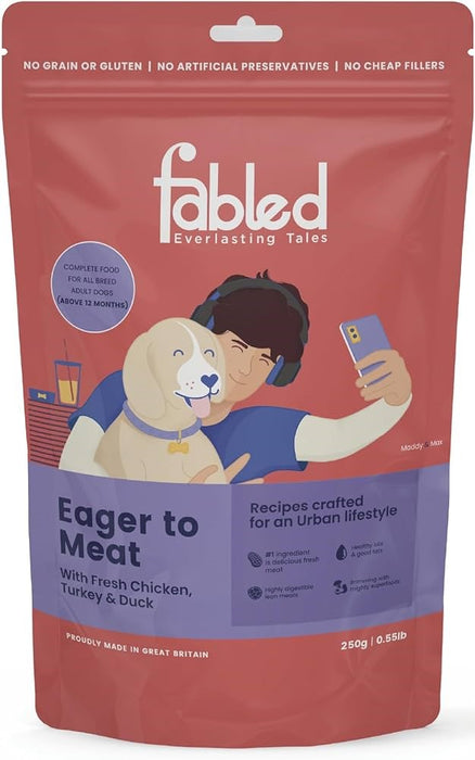 Fabled Dry Dog Food - Eager to Meat for Adult Dogs (all breeds) - (250g)