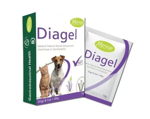 Mervue Diagel for Cats & dogs - Constipation or Diarrhoea (Box of 4 sachets, 10g)
