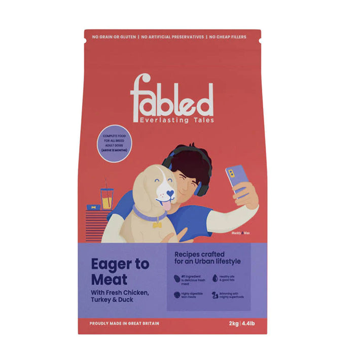 Fabled Dry Dog Food - Eager to Meat for Adult Dogs (all breeds)