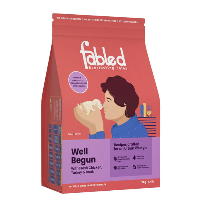 Fabled Dry Dog Food - Well Begun Starter for all breed puppies (Upto 3 months)