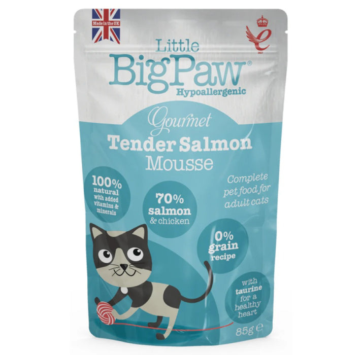 Little BigPaw Wet Cat Food - Gourmet Salmon Mousse - Pack of 12 (12 x 85 gms)