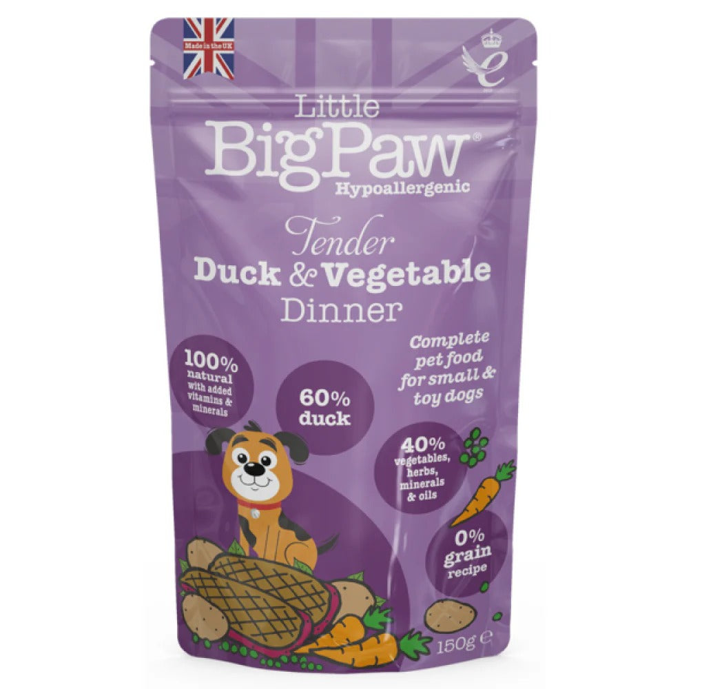 Little BigPaw Wet Dog Food - Tender Duck & Vegetable Dinner Pack of 12 (12 x 85 gms)
