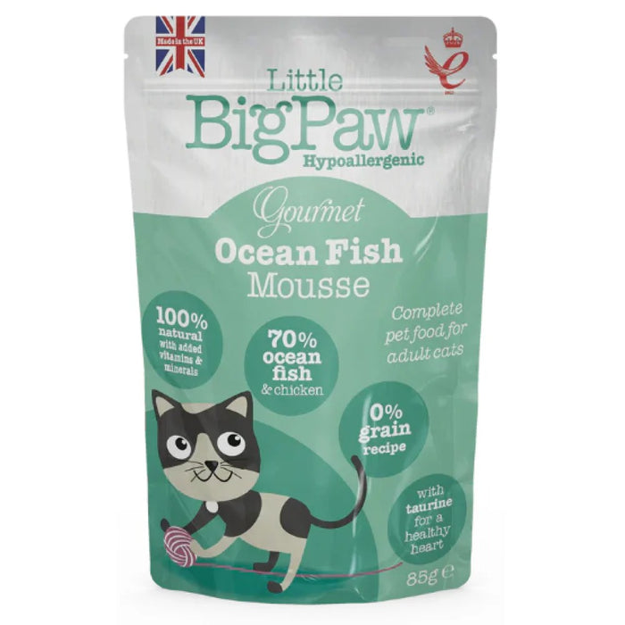 Little BigPaw Wet Cat Food - Gourmet Ocean Fish Mousse - Pack of 12 (12 x 85 gms)
