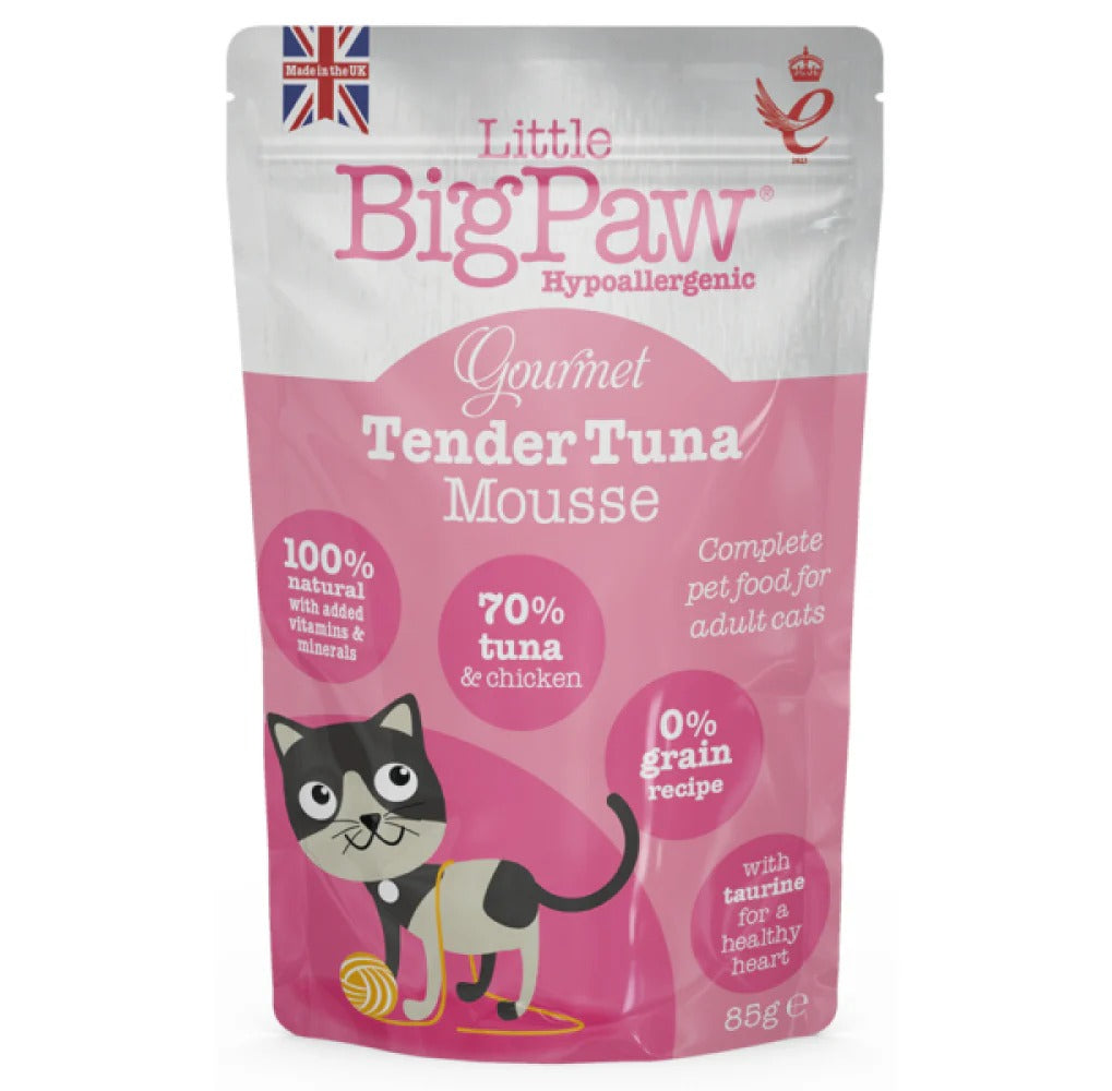 Little BigPaw Wet Cat Food - Gourmet Tuna Mousse - Pack of 12 (12 x 85 gms)