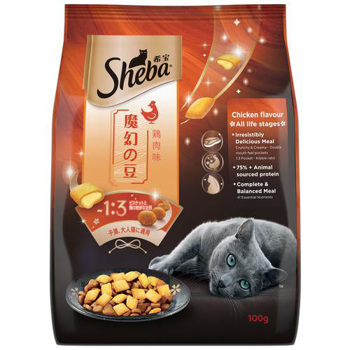 Sheba Chicken Flavour Dry Food - 100gm-Sample