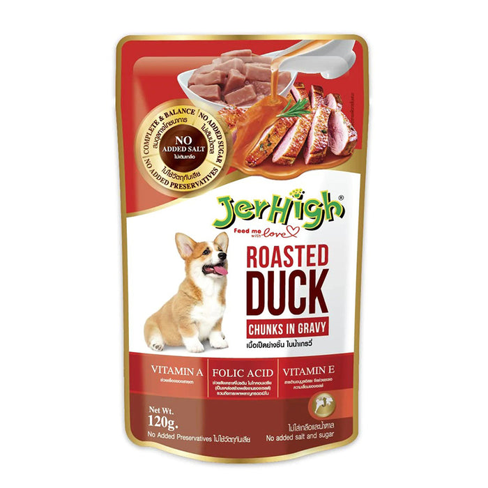 JerHigh Wet Dog Food - Roasted Duck in Gravy (120g)