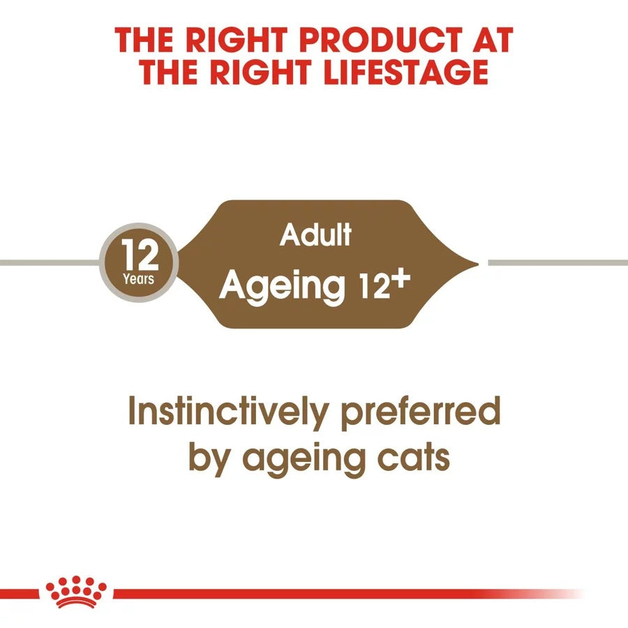 Royal Canin Senior Ageing 12+ Thin Slices in Gravy Wet Cat Food (85g x 12 Gravy Pouches)