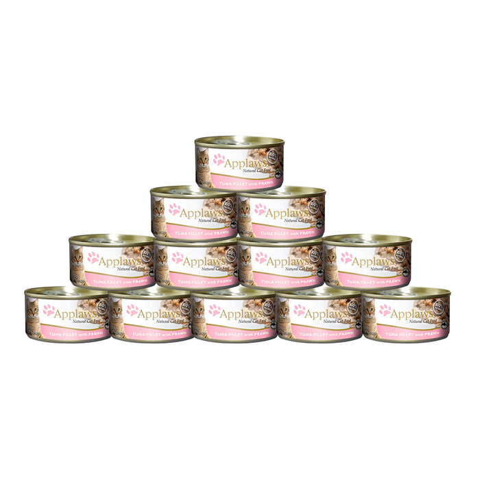 Applaws Wet Cat Food - Tuna Fillet with Prawn (70g x 12 Cans)