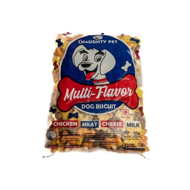 Naughty Pet Dog Treats - Multi Flavour Biscuits (800g)