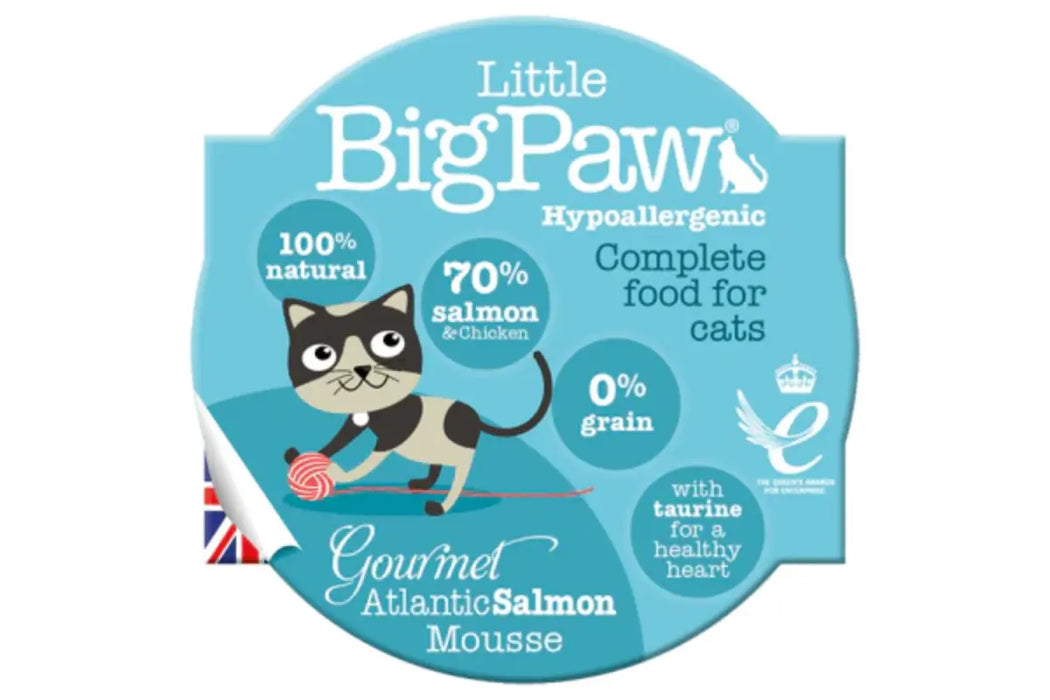 Little BigPaw Wet Cat Food - Gourmet Salmon Mousse - Pack of 8 (8 x 85 gms)