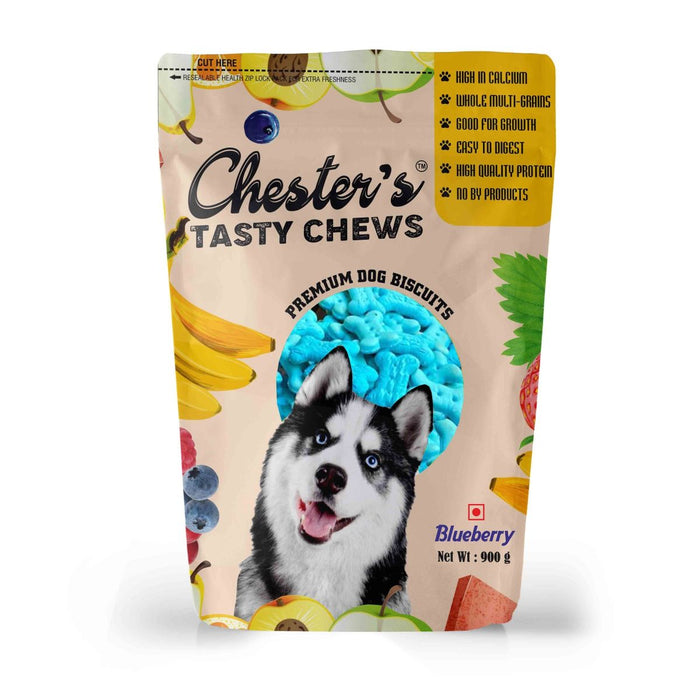 Chester Blueberry & Chicken Dog Biscuit - 900 gm - Pack of 3