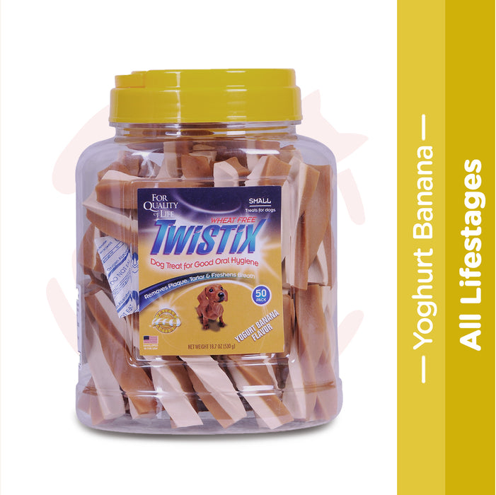 Twistix Canister Yogurt Banana Small - 50 Sticks