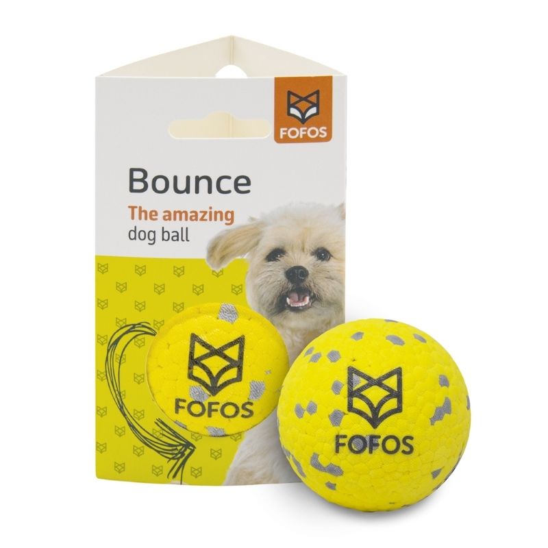 Barkbutler x Fofos Dog Toys Super Bounce Ball (Yellow)