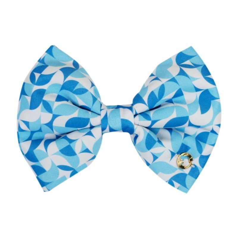 Petsy Bow For Cats & Dogs - Blue Geometric