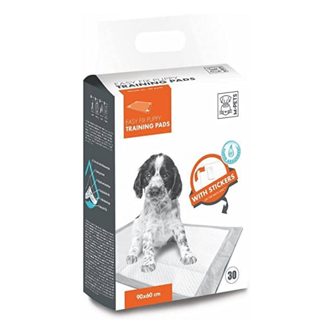 M-Pets Puppy Training Pads - Easy Fix Pads with Stickers (30 Pcs)