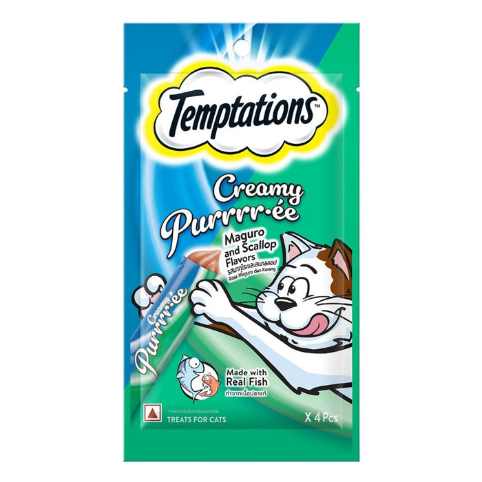 Temptations Creamy Purrrr-ee Cat Treats - Maguro & Scallop