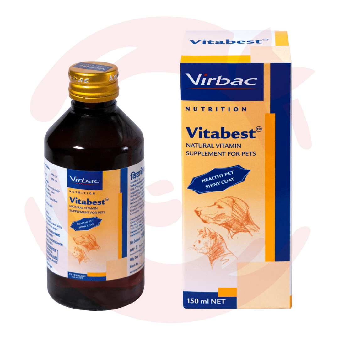Virbac Supplement for Dogs & Cats - Vitabest Vitamin Supplement (150ml)