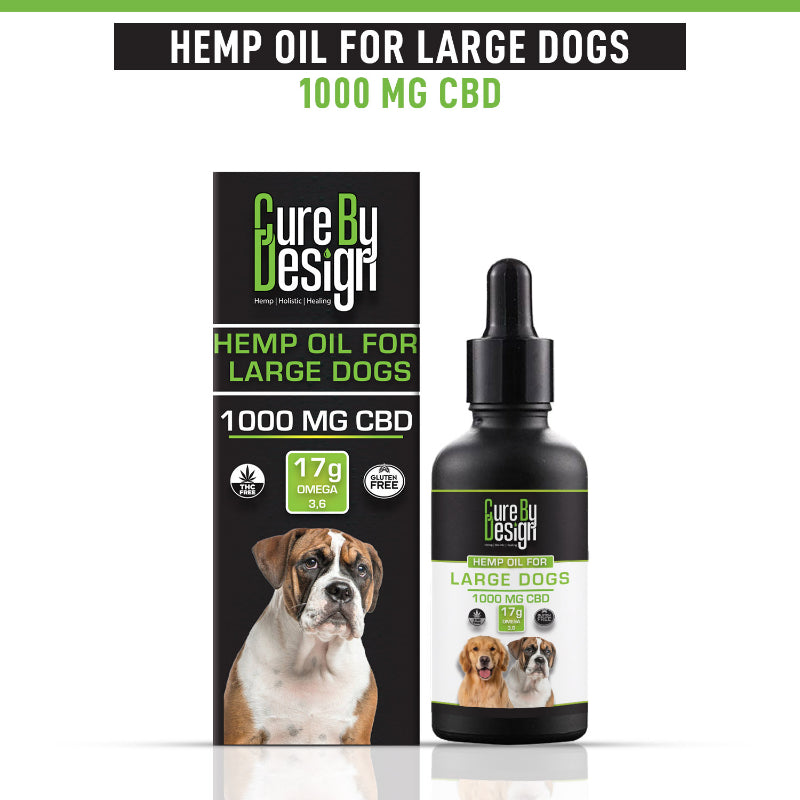 Cure By Design - Hemp Oil For Large Dogs + 1000mg CBD