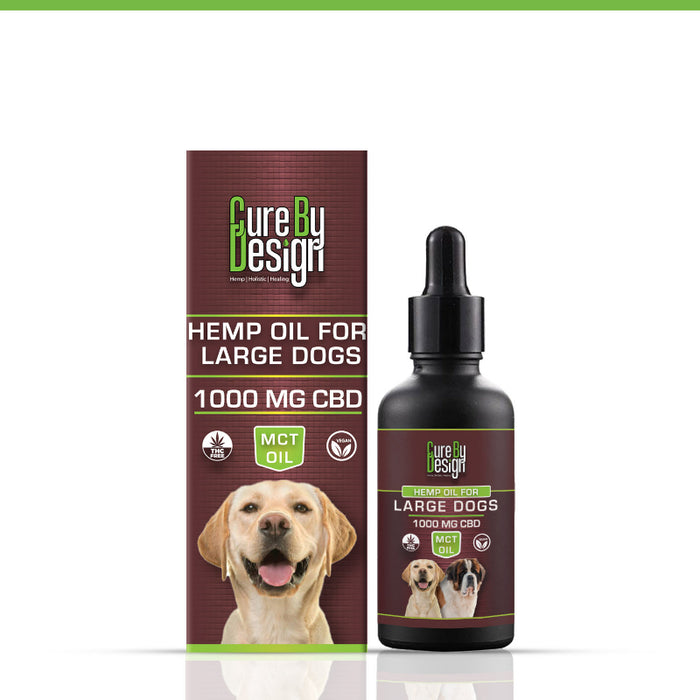 Cure By Design - Hemp Oil For Large Dogs + 1000mg CBD MCT