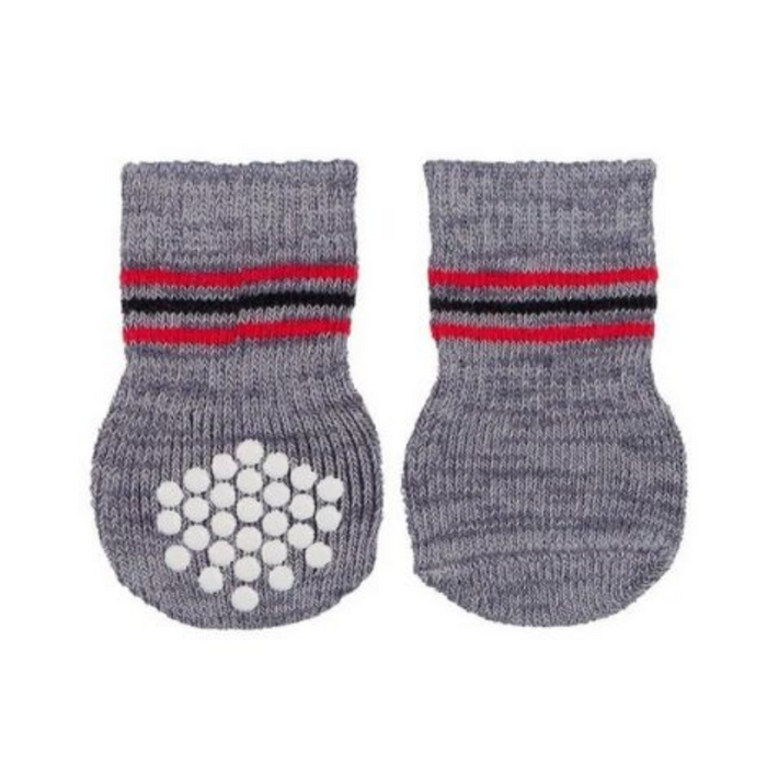 Trixie Non-Slip Socks for Dogs - Grey (Set of 2)