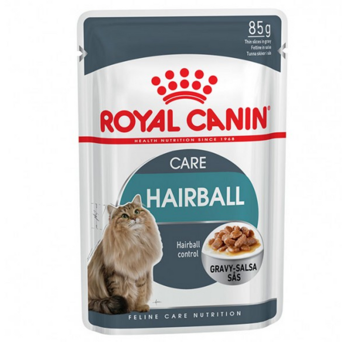 Royal Canin Hairball Care Adult Gravy Wet Cat Food (85g x 12 Pouches)