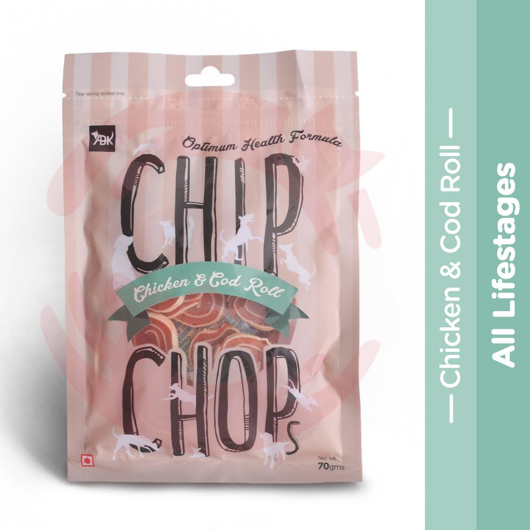 Chip Chops Dog Treats - Chicken & Codfish Rolls