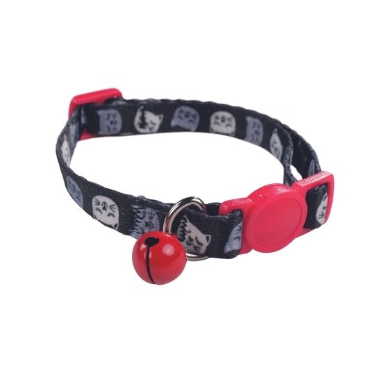 M-Pets Cat Collar - Zany Eco Collar (Black and Red)