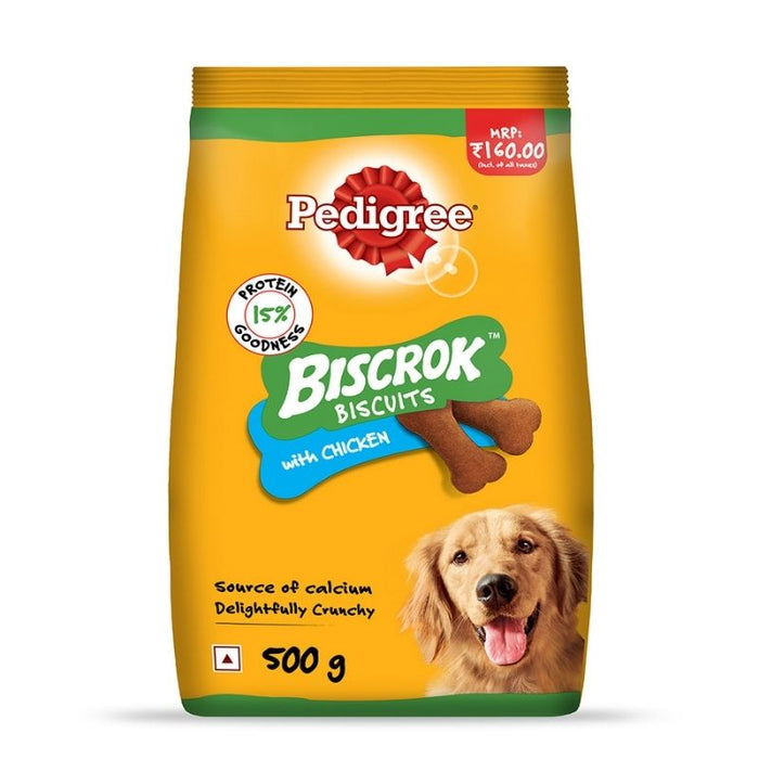 Pedigree Biscrok Biscuits Dog Treats (Above 4 Months), Chicken Flavor