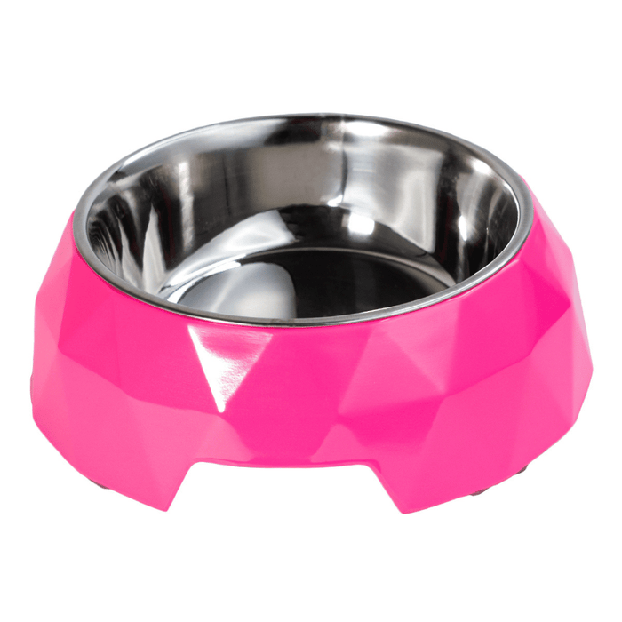 Petsy Diamond Pet Water & Food Bowl - Pink
