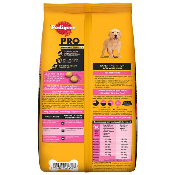 Pedigree PRO Dry Dog Food - Large Breed Puppy (3-18 Months)