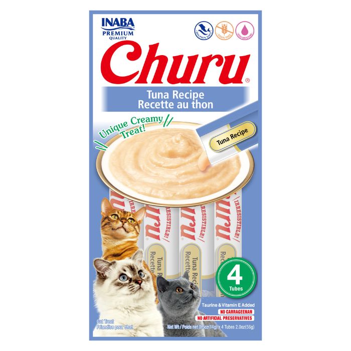 Churu Creamy Cat Treats - Tuna Recipe (4 sticks x 14g)