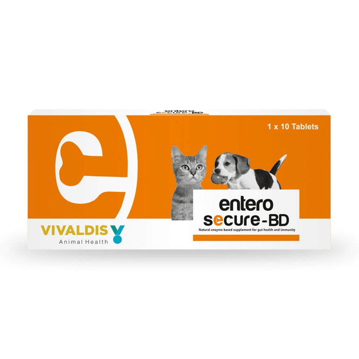 Vivaldis Supplement for Cats & Dogs - Entero Secure - Natural Digestive Probiotic Supplement (10 Tabs)