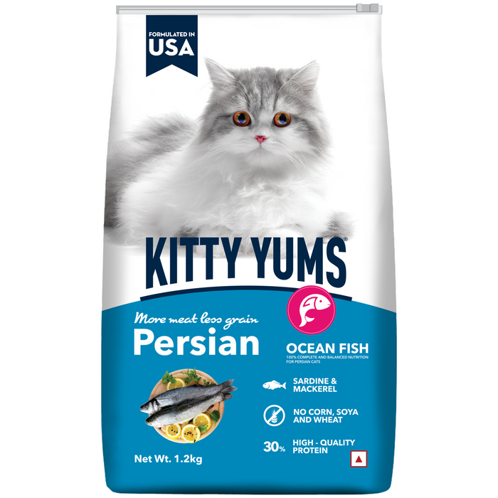 Kitty Yums Dry Cat Food for Persian Cats - Ocean Fish