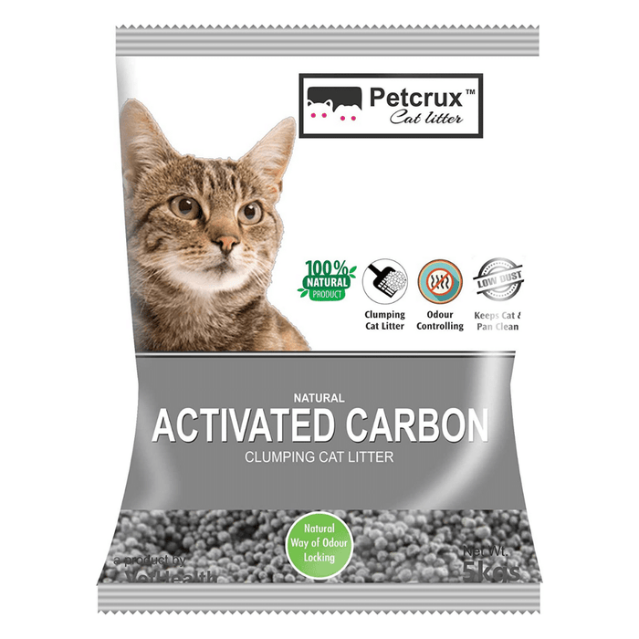 Petcrux Exclusive Scoopable Natural Activated Carbon Cat Litter (5kg)