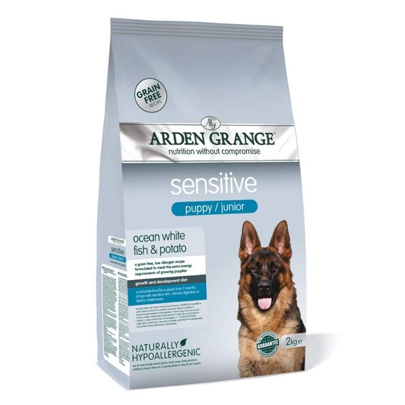 Arden Grange Dry Dog Food for Sensitive Puppies - Ocean Whitefish and Potato (2kg)