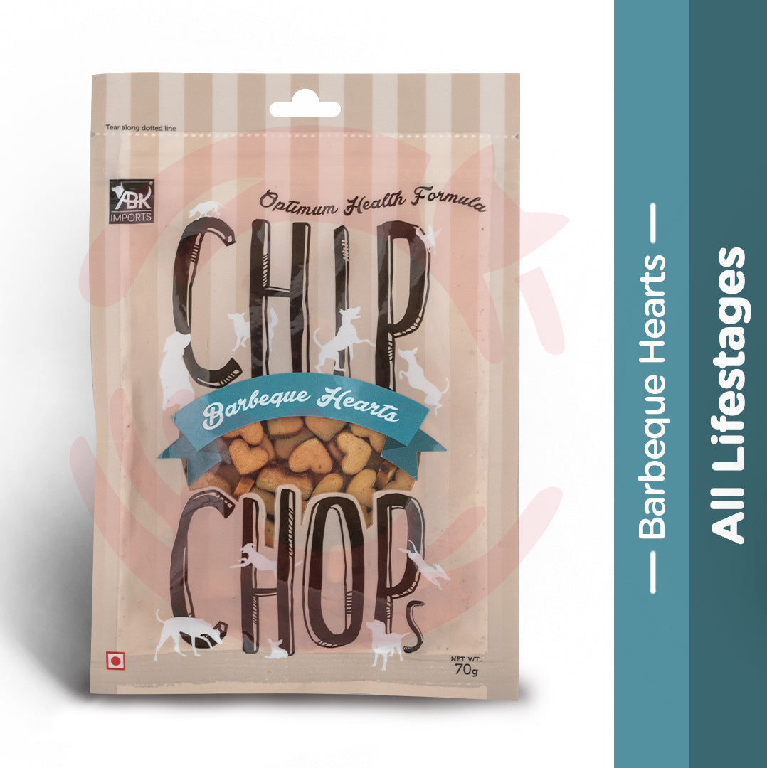 Chip Chops Dog Treats - Barbeque Hearts