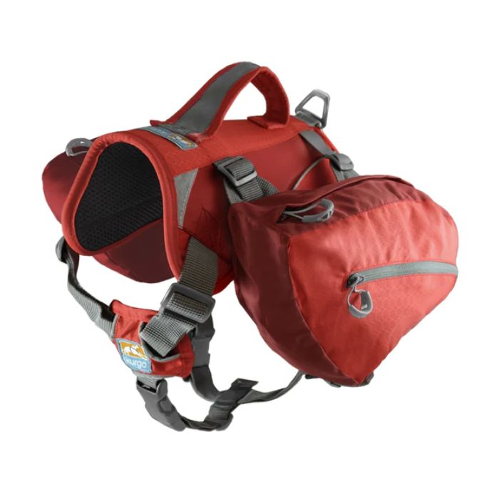 Kurgo Baxter Backpack for Dogs - Outdoor Travel Bag - Chilli Red