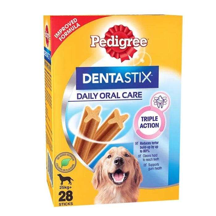 Pedigree Dentastix  Dog Treat Oral Care for Adult Large Breed (25 kg+), (28 Sticks) 1.08kg Monthly Pack