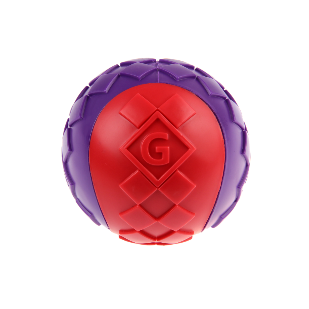 GiGwi Ball Squeaker - Red/Purple