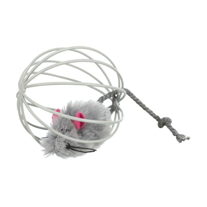 Trixie Cat Toy - Mouse in a Wire Ball (Pack of 1)(Assorted)