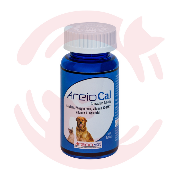 Areion Vet Supplements for Cats & Dogs - AreioCal (30 Chewable Tabs)