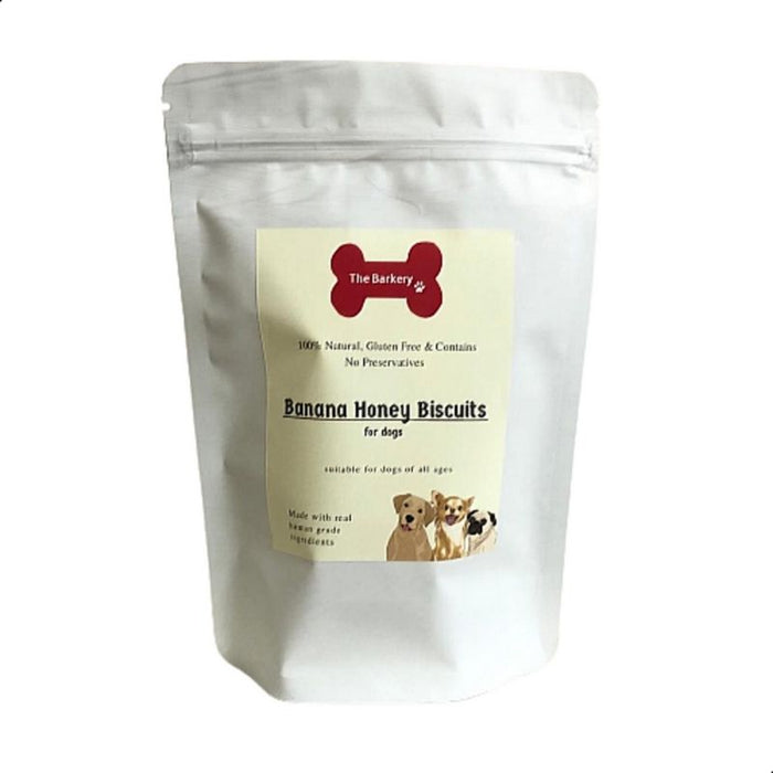 The Barkery Dog Treats - Banana Honey Biscuits - 300g