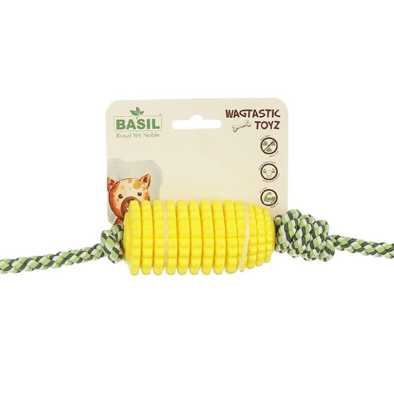 Basil Dog Toys - Corn on Rope
