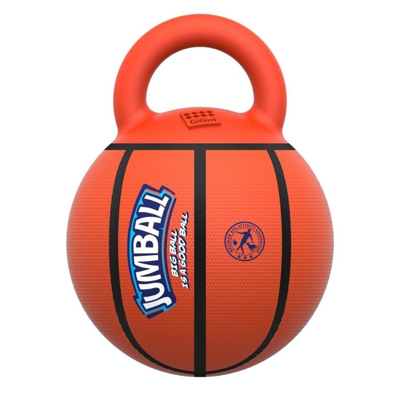 GiGwi  Dog Toys - Jumball Basket Ball with Rubber Handle
