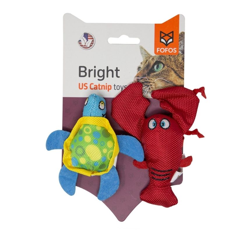 FOFOS Cat Toys for Summer - Turtle with Lobster