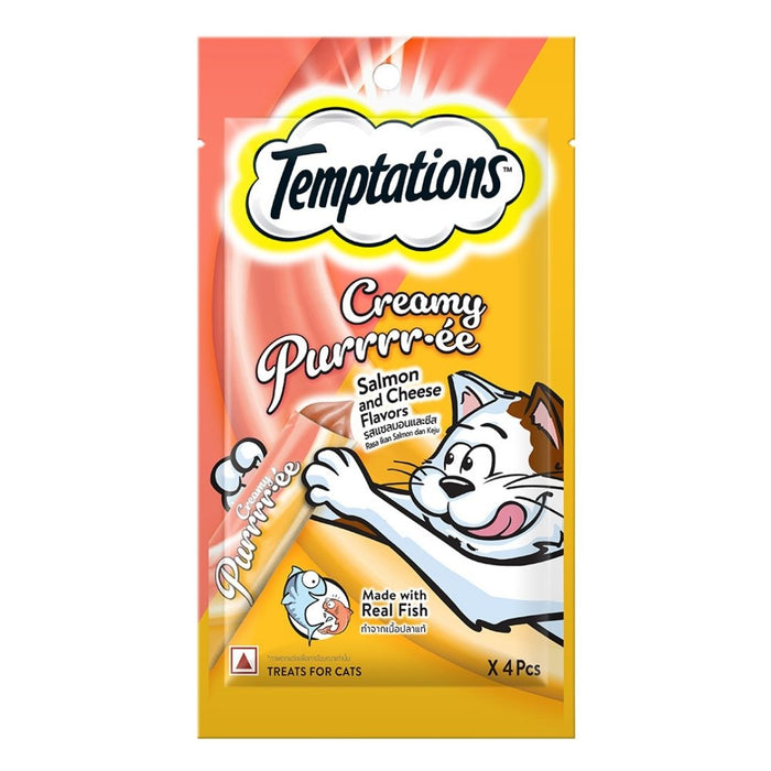 Temptations Creamy Purrrr-ee Cat Treats - Salmon & Cheese