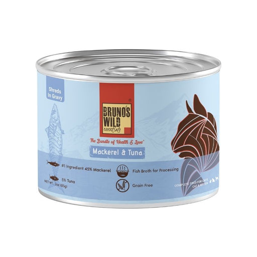 Bruno's Wild Essentials Wet Cat Food - Mackerel & Tuna in Gravy (170g)