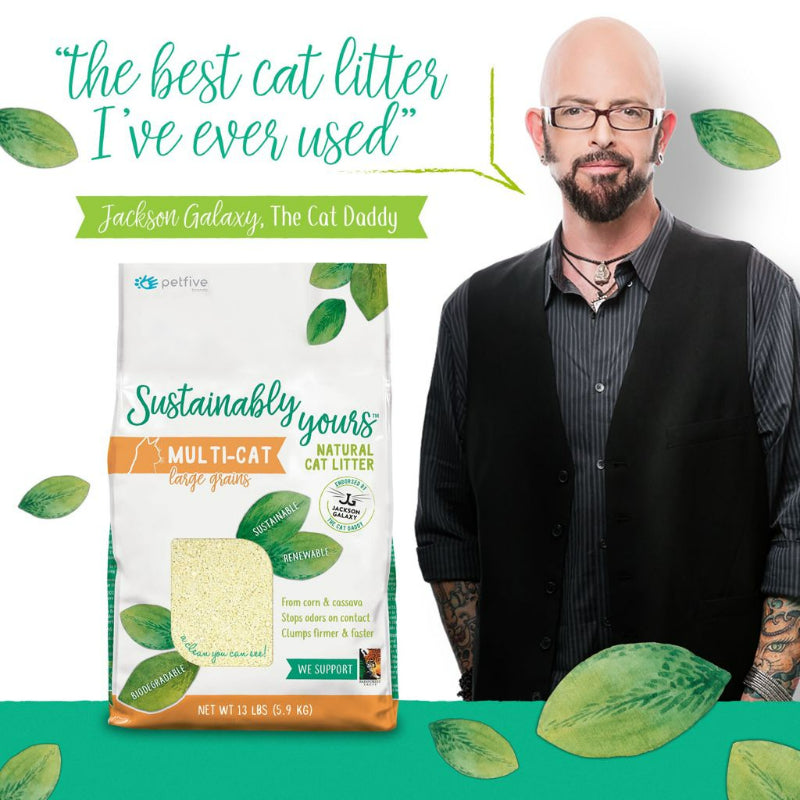 Sustainably Yours - Multi Cat Large Grains - Natural Cat Litter